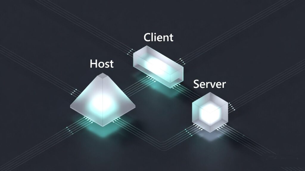 Model Context Protocol architecture hosts clients servers diagram