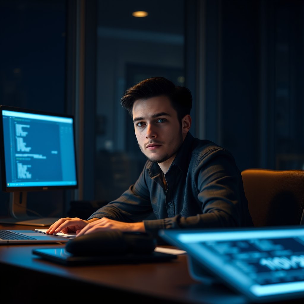 AI money moves 2026 — person reviewing finances with AI tools at night